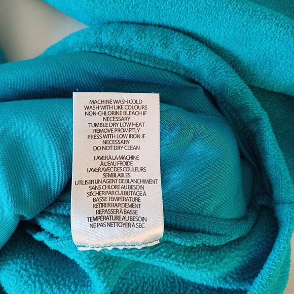 Avia Blue Turquoise Long Sleeve Fleece Pullover Size Large - Picture 11 of 12
